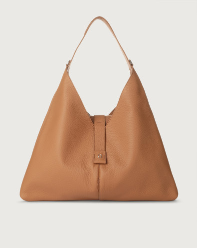 Vita Soft leather shoulder bag with strap