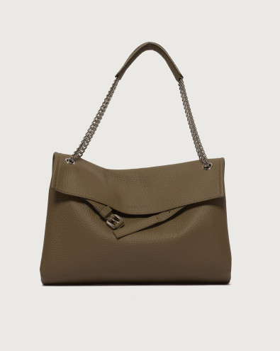 Venus Soft Midi grained leather shoulder bag