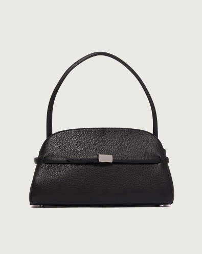 Aura Soft Longuette grained leather shoulder bag