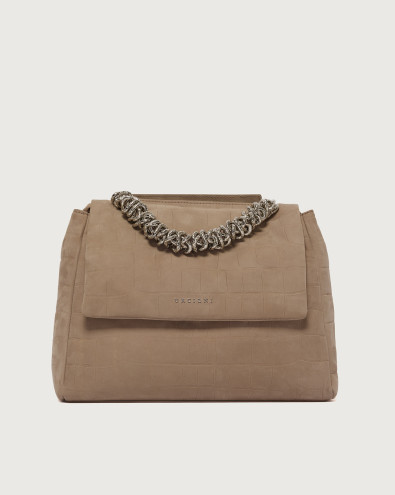 Sveva Twilight Midi nubuck leather shoulder bag