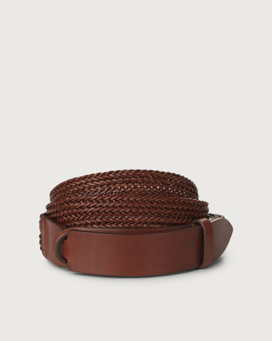 Plug leather Nobuckle belt