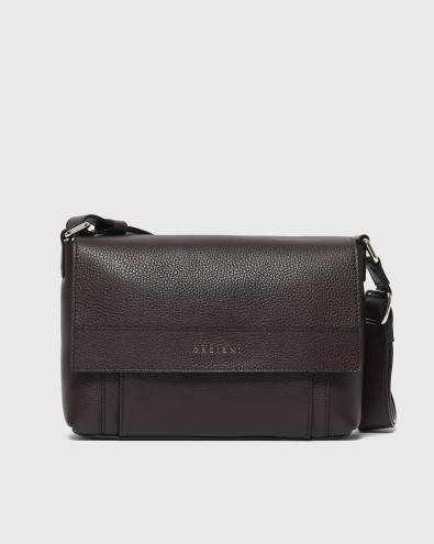 Micron leather midi messenger bag