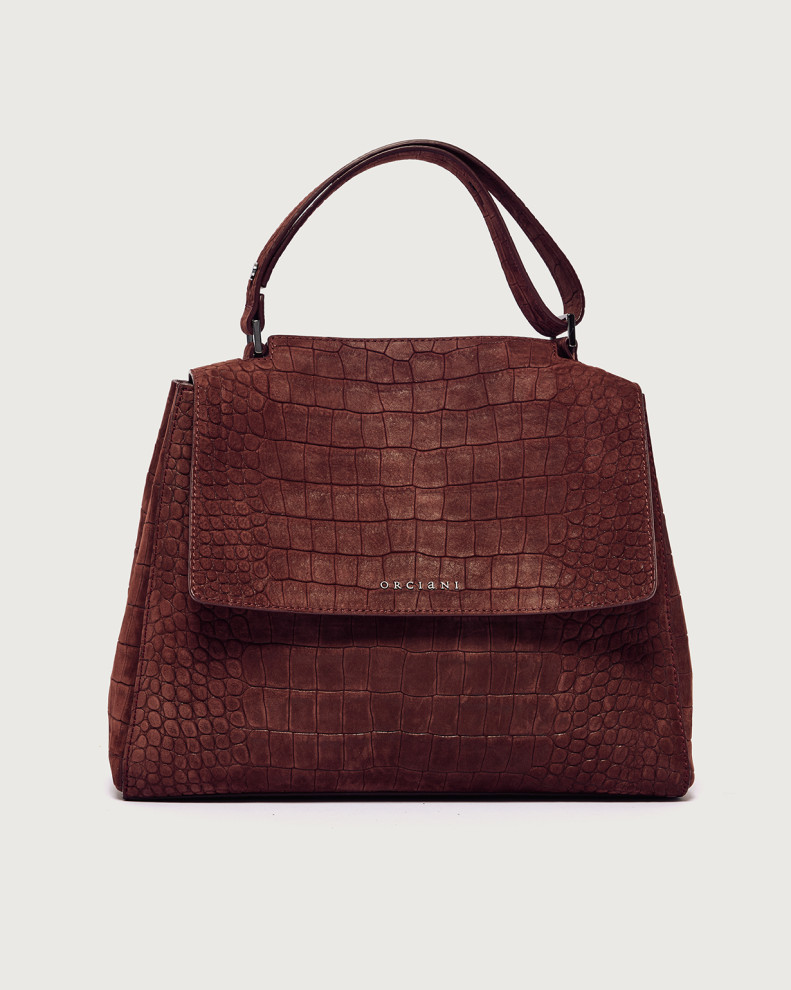 Sveva Cocco Nabuk Midi leather shoulder bag with strap