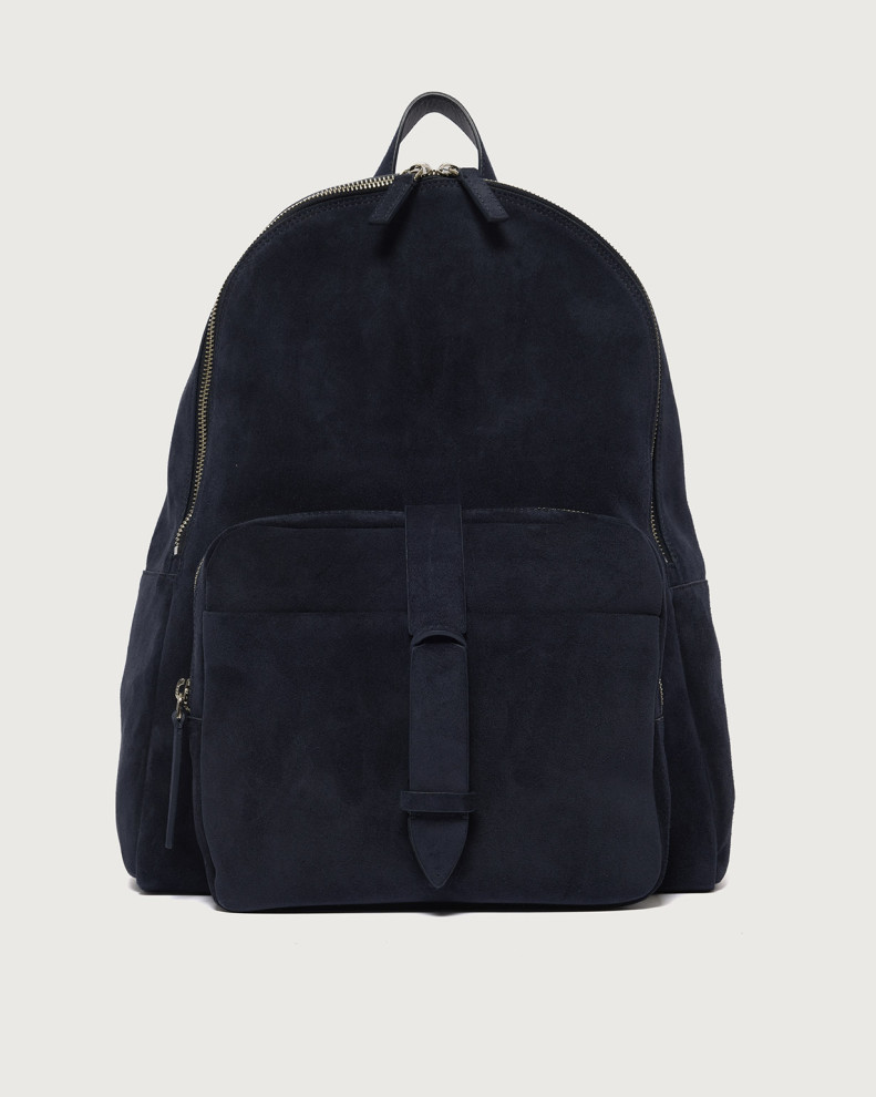 NoBuckle Peach suede leather backpack