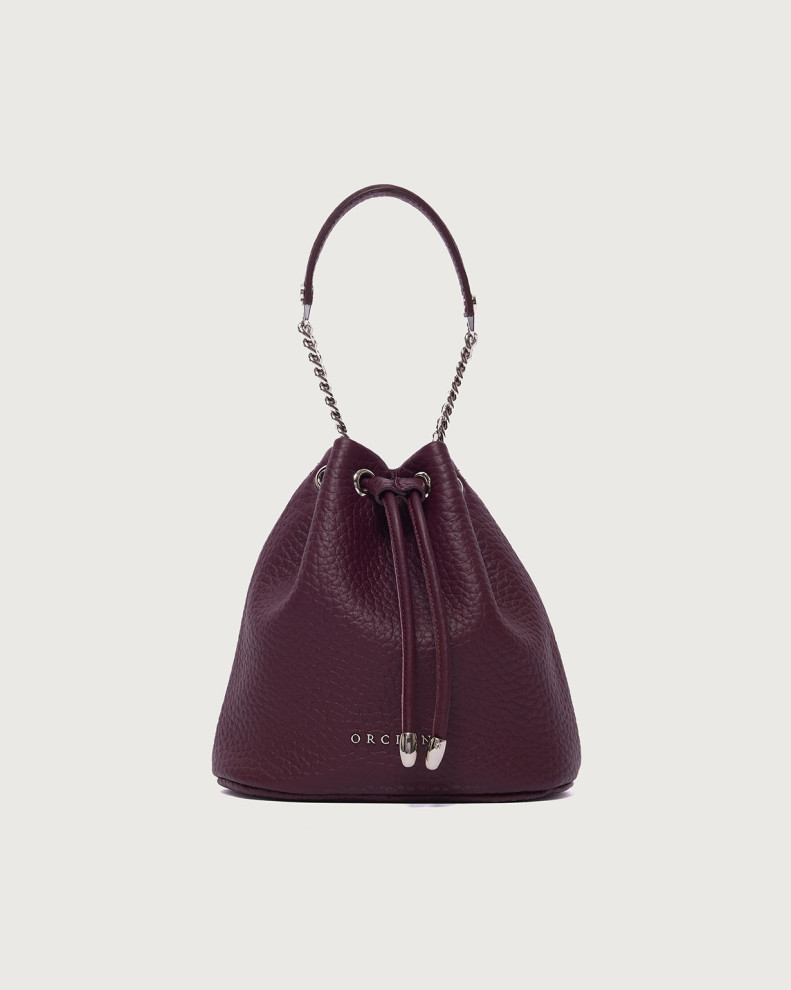 Nest Soft grained leather mini bucket bag