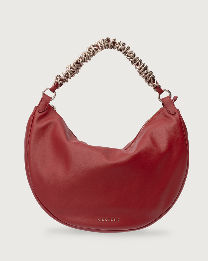 Dumpling Nappa Large leather shoulder bag with strap