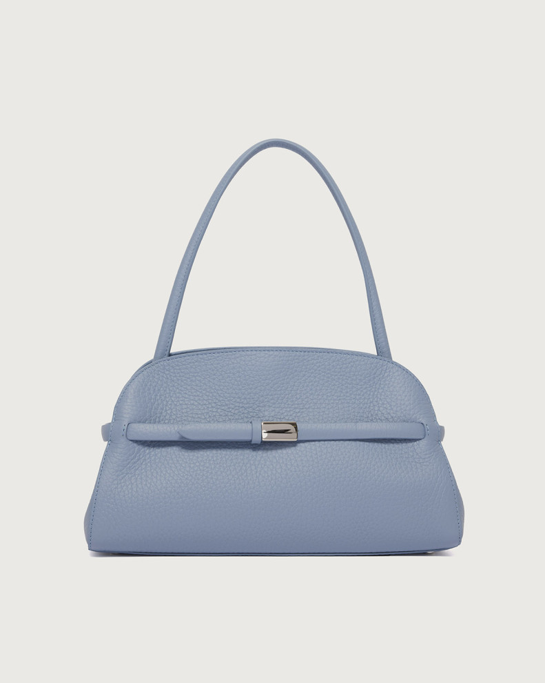 Aura Soft Longuette grained leather shoulder bag