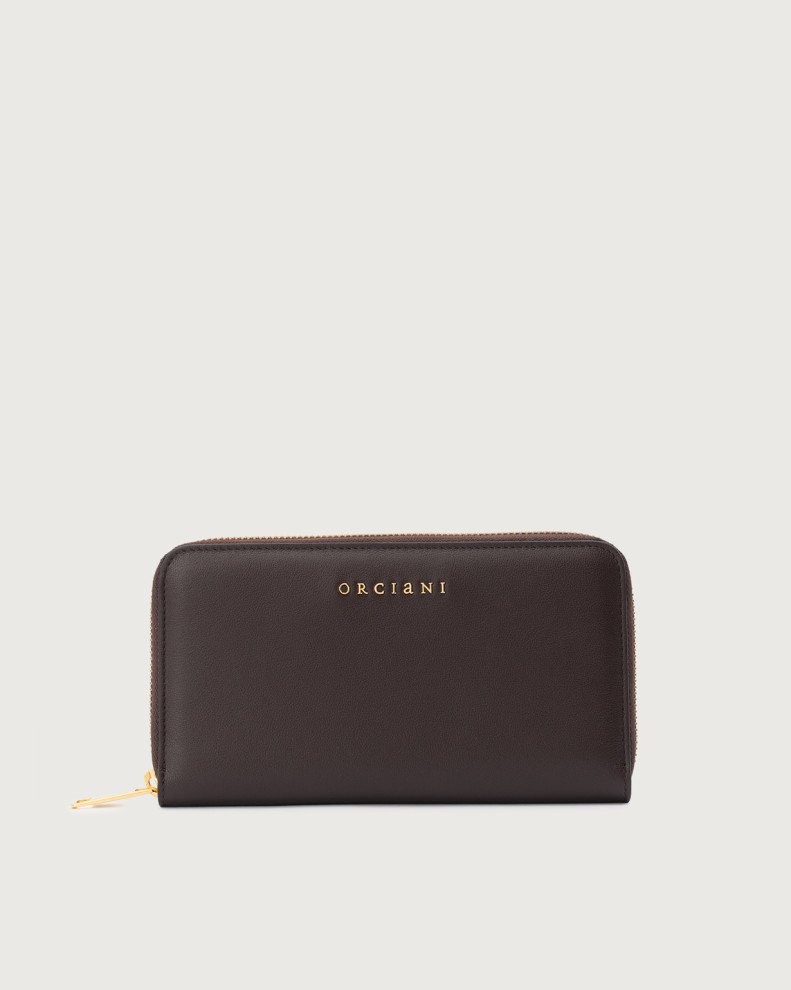 Zip around Nappa leather wallet