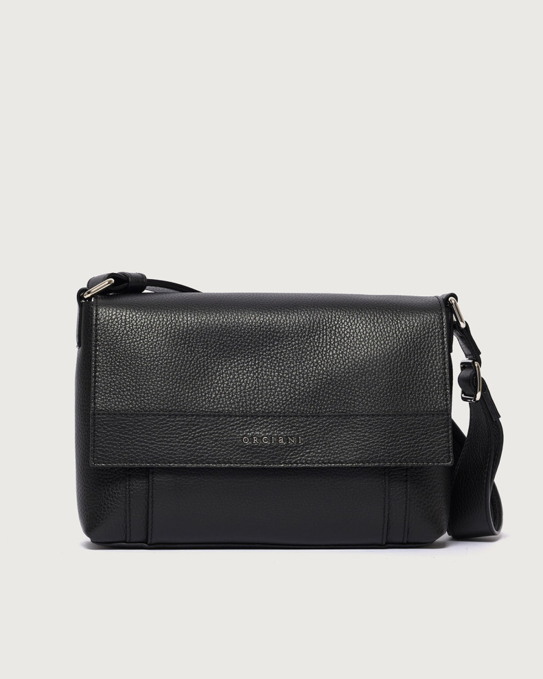 Micron leather midi messenger bag