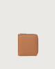 Micron small leather wallet with zip with RFID