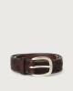 Bull Soft geometric decoration leather belt