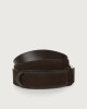 Cloudy suede and leather Nobuckle belt