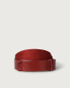 Bull Leather and fabric Nobuckle belt