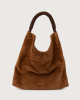 Todo Peach suede shoulder bag