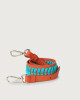 Orciani Soft adjustable leather strap contrasting color decoration Coral