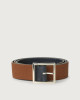 Orciani Micron Double reversible leather belt Leather Navy+Burnt