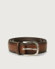 Orciani Micron Deep leather belt 3,5 cm Leather Burnt