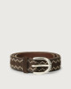 Orciani Cloudy Frame suede leather belt Suede Chocolate