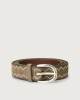 Orciani Cloudy Frame suede leather belt Suede Mud