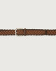 Orciani Micron Deep braided leather belt Leather Burnt