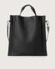 Orciani Iris Soft leather shoulder bag with strap Leather Black