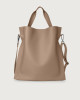 Orciani Iris Soft leather shoulder bag with strap Leather Taupe