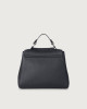 Orciani Sveva Soft small leather handbag with strap Leather Navy