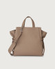 Orciani Fan Soft large leather handbag Leather Taupe