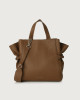 Orciani Fan Soft medium leather handbag Leather Caramel