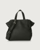 Orciani Fan Soft medium leather handbag Leather Black