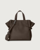 Orciani Fan Soft medium leather handbag Leather Chocolate