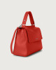 Orciani Sveva Soft medium leather shoulder bag with strap Leather Marlboro red