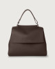 Orciani Sveva Soft Medium leather shoulder bag with shoulder strap Leather Chocolate