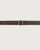 Orciani Bull Soft leather belt with monogram buckle Leather Chocolate