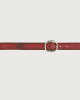 Orciani Micron Deep leather belt Leather Ruby red