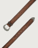 Orciani Stain western details leather belt Leather Chocolate