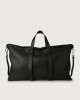 Orciani Micron leather large weekender bag with strap Leather Black