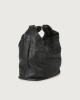 Orciani Chevrette leather crossbody bag Black