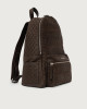 Orciani Chevrette Woven leather backpack Leather Chocolate