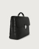 Orciani Micron leather large Briefcase with strap Leather Black