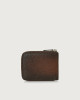 Orciani Micron Deep leather wallet with coin pocket and RFID Leather Brown