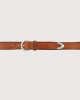 Orciani Bull soft leather belt Leather Cognac