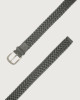 Orciani Ribbon braided wool stretch belt Wool Dark grey