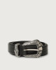 Orciani Bull Soft western details leather belt Leather Black