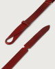 Orciani Bull Leather and fabric Nobuckle belt Red