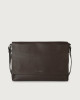 Orciani Chevrette leather messenger bag Leather Chocolate
