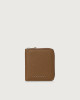 Orciani Soft small leather wallet with zip Leather Caramel