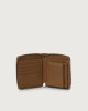 Orciani Soft small leather wallet with zip Leather Caramel