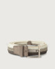 Orciani Rope Elast stretch linen belt 3,5 cm Brown