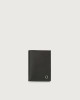Orciani Timeless boarded leather vertical wallet Leather Black